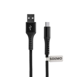Solimo Fast Charging Braided Type C Data Cable Joint