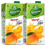 B Natural Mango Juice,  1 litre (Pack of 2)