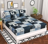 BSB HOME Microfiber  Printed Double Bedsheets