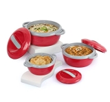 Cello Stainless Steel Casserole Set with Inner Steel, Set of 3