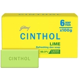 Cinthol Lime Bath Soap 100g (Pack of 6)