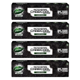 Dabur Herb’l Activated Charcoal and Mint (Black Gel) 480g (120g*4) | Whitening Toothpaste, Fluoride Free | Fights Plaque & Extrinsic Stains