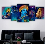 SAF Set of 5 Radha Krishna Painting