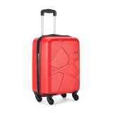 Safari Pentagon Trolley Bag, Suitcase for Travel, 4 Wheel Red Luggage for Men and Women, Polypropylene Hard Side Cabin and Check in Bag