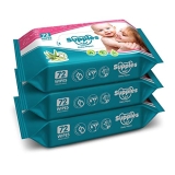 Supples Baby Wet Wipes  72 Wipes/Pack, (Pack of 3)